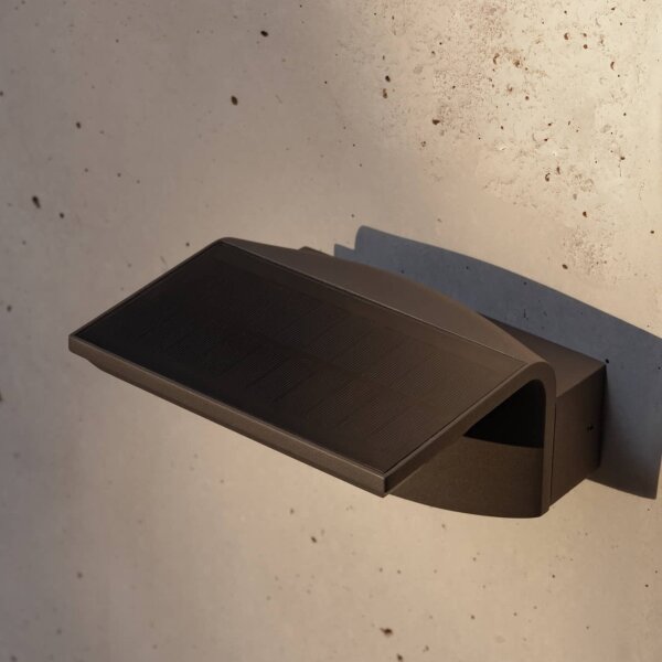 FARO 74456 - LED соларно стенно осветително тяло със сензор LUMA LED/5W/3,7/230V IP65 антрацит