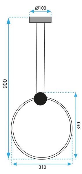 Плафон LED APP1392-CP BLACK 30cm