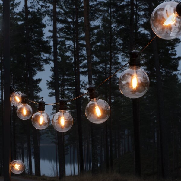 Konstsmide Christmas LED верига слънчеви лампи за парти, 7 W, кехлибарено, IP44, 1800 K, Затъмняване, Бежов, Пластмаса, Модерен