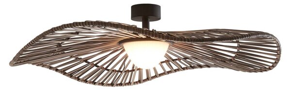 Bover LED външна лампа за таван Mediterránia, кафява, Ø 105 cm