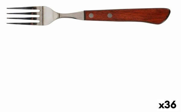 Вилица Quttin Packwood 9,5 cm Кафяв Сребрист (36 броя)