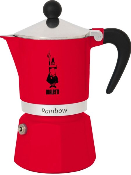 Италианска Кафеварка Bialetti Rainbow Червен Метал Алуминий 60 ml