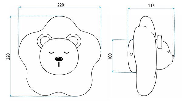 СТЕННА ЛАМПА LED G181-W WHITE BEAR