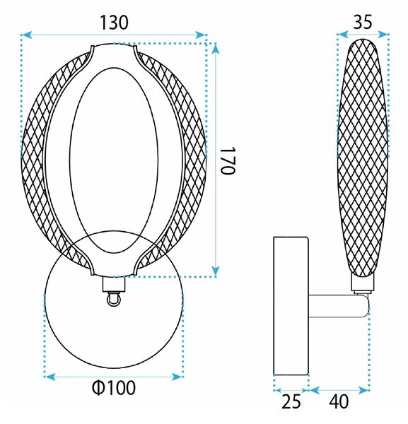 СТЕНЕН LED АПЛИК G174-W GOLD