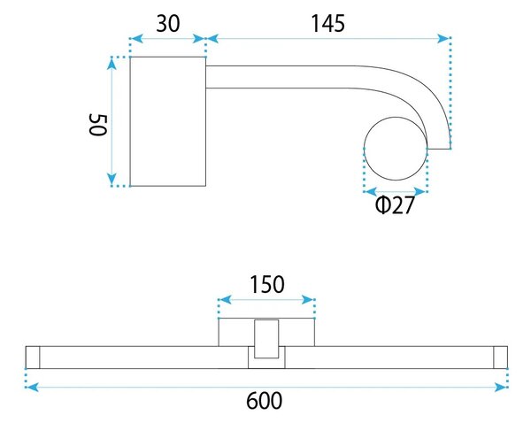 LED аплик за баня APP1882-1W 60cm CHROME