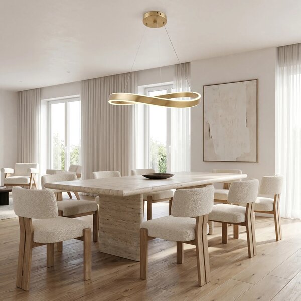 ВИСЯЩА ТАВАННА ЛАМПА SWE069-CP 80cm BRUSH GOLD