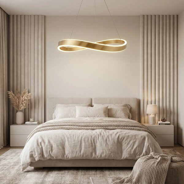 ВИСЯЩА ТАВАННА ЛАМПА SWE069-CP 80cm BRUSH GOLD