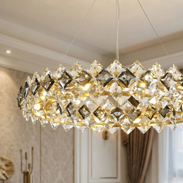Кристална висяща лампа SWE094-CP 60см Gold