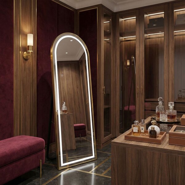 Огледало LED Orbit 60x170cm Brush Gold