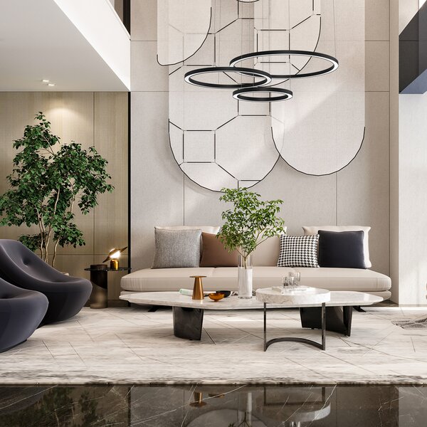 Eko-Light LED висяща лампа Galaxia, пластмаса, черна, 3-пламъчна, 85 W, Черен, Дневна/трапезария, Пластмаса, Модерен