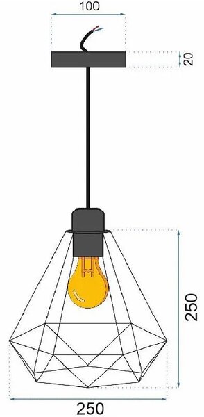 Пендел с въжена декорация Loft APP678-1CP