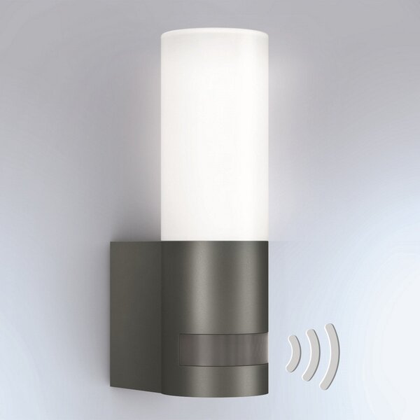 STEINEL L 605 S LED външна светлина за стена Сензор IP44, Черен, Метал, Модерен