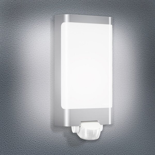 STEINEL L 240 S LED стенна лампа със сензор, неръждаема стомана, Металик, Метал, Модерен