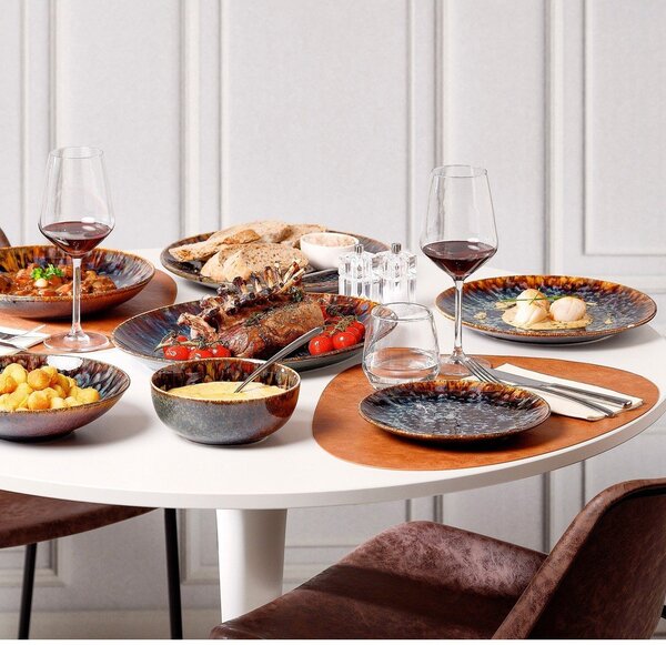 Кафява порцеланова чаша за капучино 200 ml Resto – BonBistro