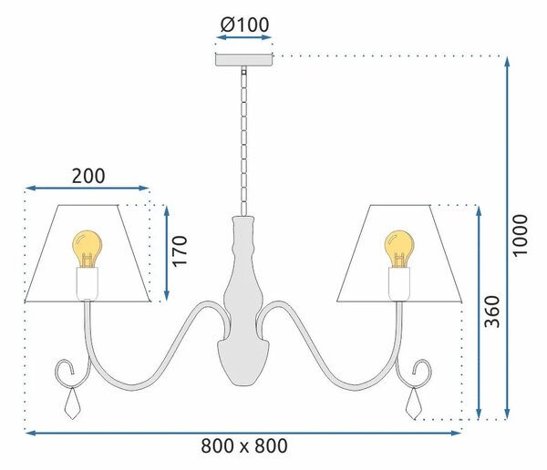 Пендел Cristal APP991-4CP