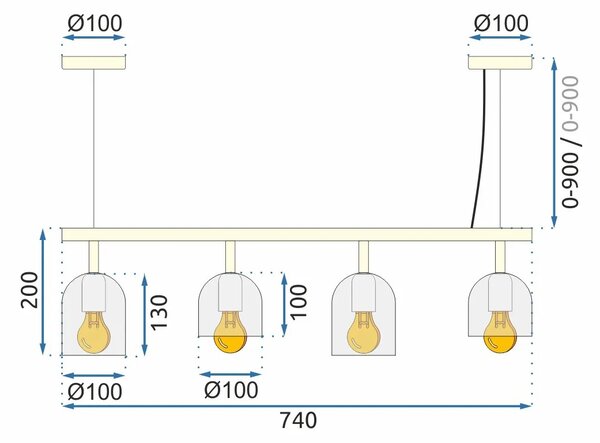 Плафон APP1030-4CP White