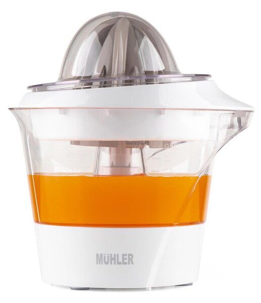 Цитрус преса Muhler MJ-2505, 25W, 0.5 л, Двупосочно движение, 2 конуса, Бял