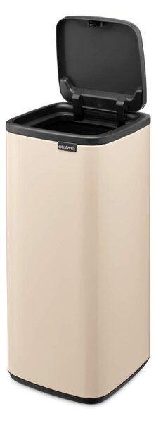 Кош за боклук Brabantia Bo Touch 1010125, 30 л, Плавно и безшумно отваряне, Голям отвор, Бежов