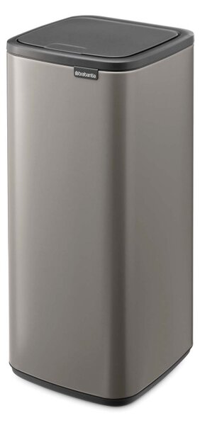 Кош за боклук Brabantia Bo Touch 1010130, 30 л, Плавно и безшумно отваряне, Голям отвор, Сив