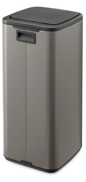 Кош за боклук Brabantia Bo Touch 1010130, 30 л, Плавно и безшумно отваряне, Голям отвор, Сив