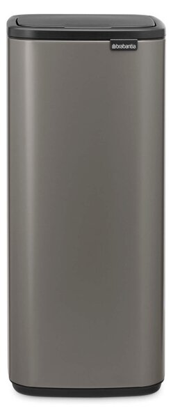 Кош за боклук Brabantia Bo Touch 1010130, 30 л, Плавно и безшумно отваряне, Голям отвор, Сив