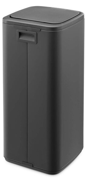 Кош за боклук Brabantia Bo Touch 1010135, 30 л, Плавно и безшумно отваряне, Голям отвор, Минерално покритие, Тъмносив