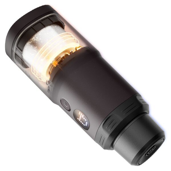 Преносима еспресо машина Wacaco Pixapresso, 20 bar, 9000 mAh, 120 мл, Мляно + капсули, LED тъч контрол, Тъмно бордо