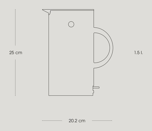 Черна пластмасова електрическа кана 1,5 l EM77 – Stelton