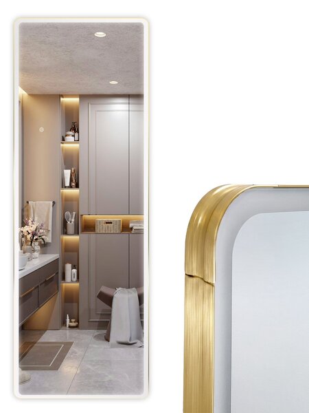 Огледало LED Classico 50x160cm Brush Gold