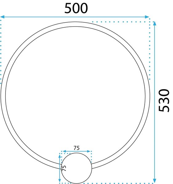 Аплик LED APP1389-CW BLACK 50cm