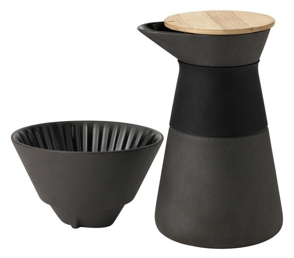Черен глинен комплект за филтрирано кафе 600 ml Theo – Stelton