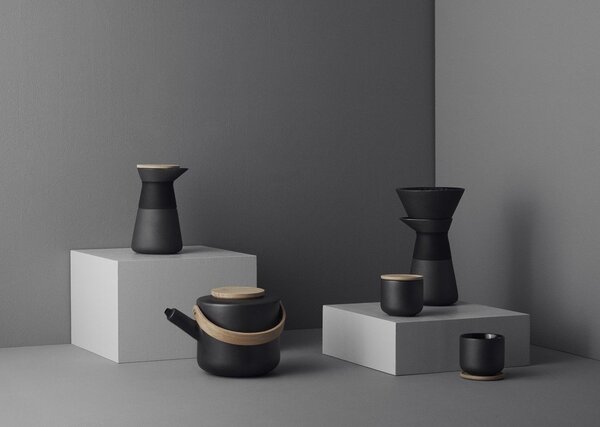 Черен глинен комплект за филтрирано кафе 600 ml Theo – Stelton