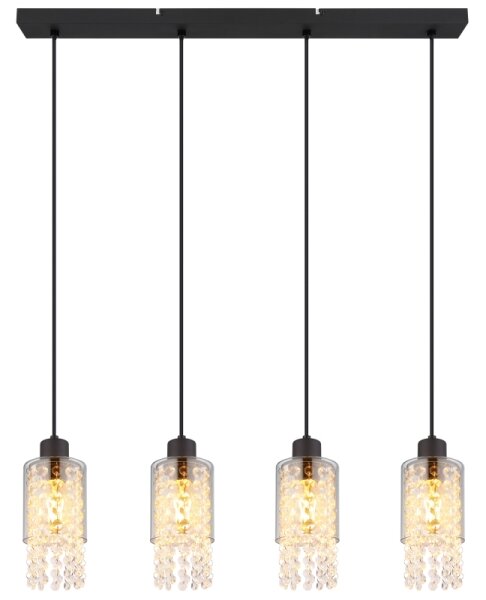 Globo 15799-4H - Пендел BACKEY 4xE27/40W/230V черен