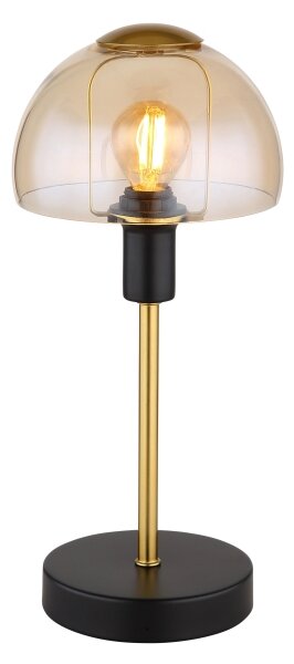 Globo 21914A - Настолна лампа KOKKINI 1xE14/25W/230V черен/златист
