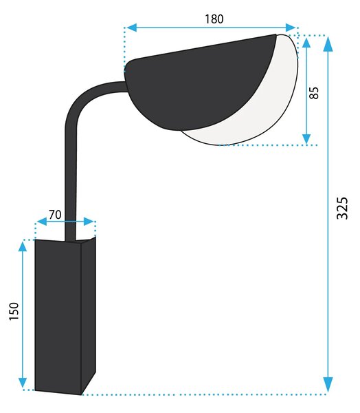 Аплик LED APP1262-1W Black