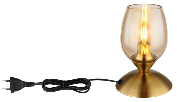Globo 24007M - Маса докосване лампа KUWAITA 1xE14/25W/230V месинг
