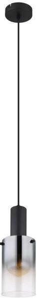 Globo 15907H - Пендел FLORENTINA 1xE27/40W/230V Ø 12,5 см черен
