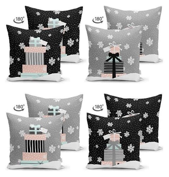 Калъфки за възглавници в комплект 4 бр. с коледни мотиви 43x43 cm Merry Christmas – Mila Home