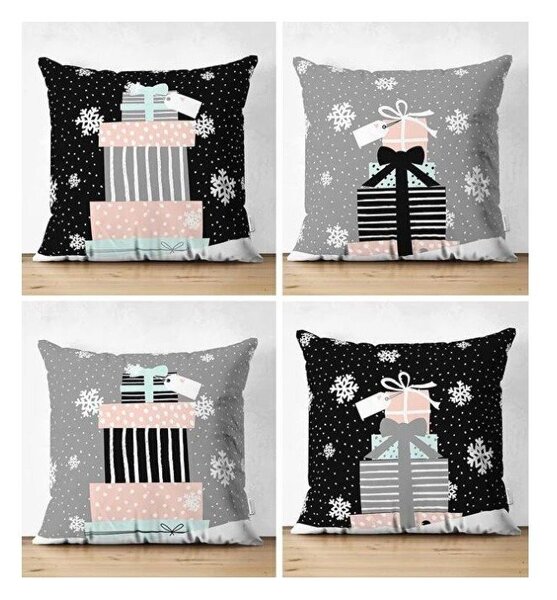 Калъфки за възглавници в комплект 4 бр. с коледни мотиви 43x43 cm Merry Christmas – Mila Home