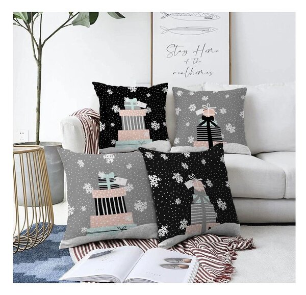 Калъфки за възглавници в комплект 4 бр. с коледни мотиви 43x43 cm Merry Christmas – Mila Home