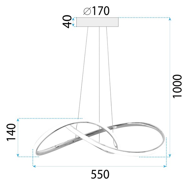 Пендел LED APP1601-CP GOLD