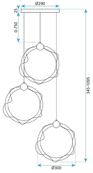Лампа LED G012-3CPR Gold