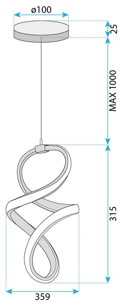 Висяща LED лампа G074-1CP Gold