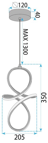 Висяща LED лампа LHJ091-1CP GOLD