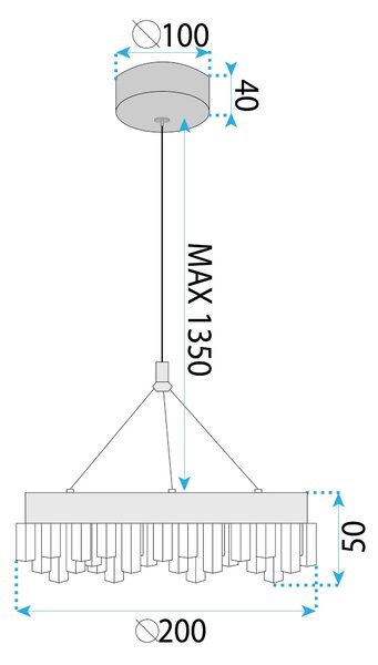 Висяща LED лампа LHJ097-CP GOLD