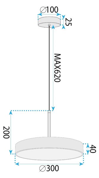 Лампа LED APP1686-1CP 30CM GOLD