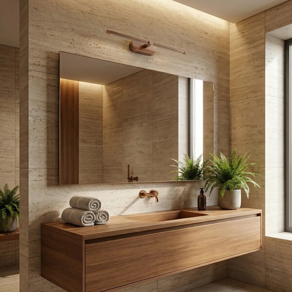 LED аплик за баня APP1895-1W 40 cm BRUSH COPPER