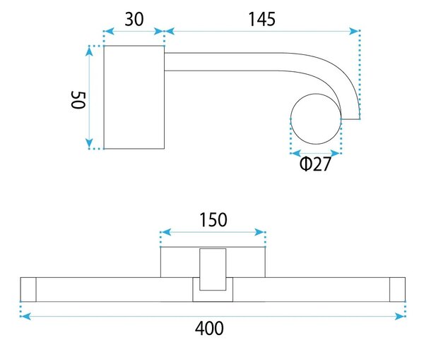 LED аплик за баня APP1881-1W 40cm CHROME