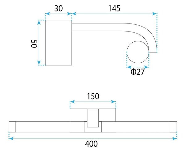 LED аплик за баня APP1883-1W 40cm GOLD