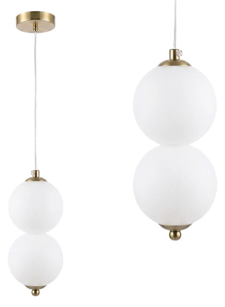 LED висящ полилей LHJ117-2CP четкано злато